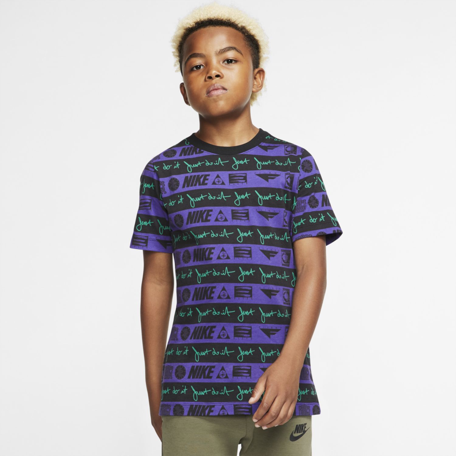purple nike just do it shirt