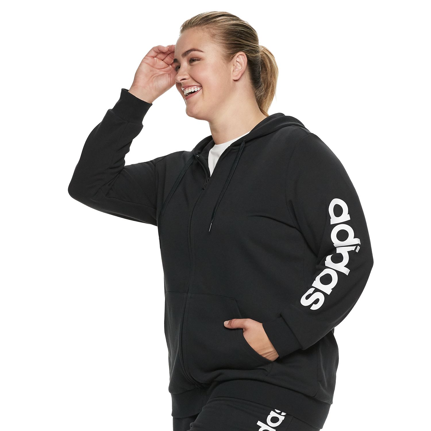 adidas hoodie women's plus size