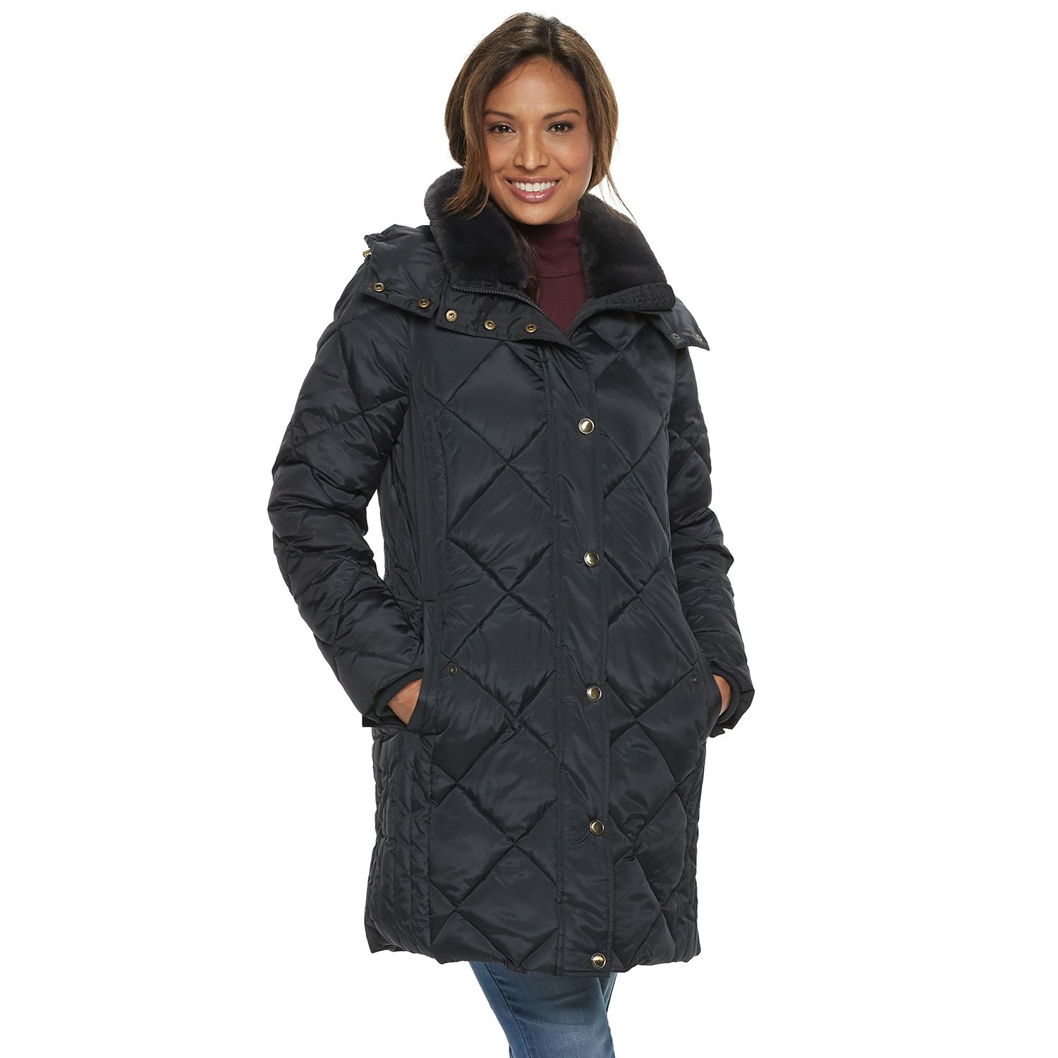 london fog long puffer coat