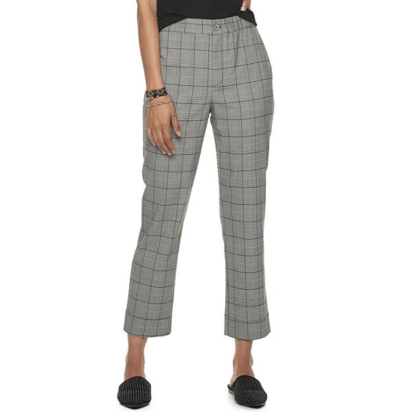 Juniors' Rewind Menswear Button Front Pants