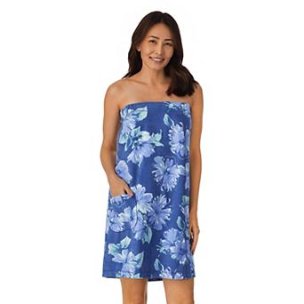 Women's Stan Herman Floral Vintage Terry Shower Wrap