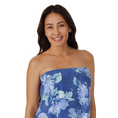 Women's Stan Herman Floral Vintage Terry Shower Wrap