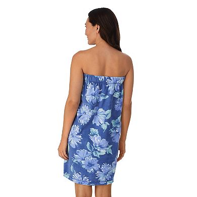 Women's Stan Herman Floral Vintage Terry Shower Wrap