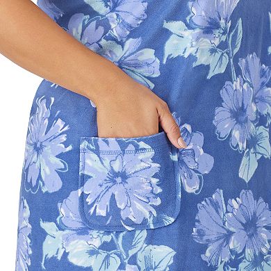 Plus Size Stan Herman Floral Vintage Terry Shower Wrap