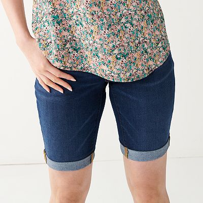 Women s Apt. 9 Tummy Control Denim Bermuda Shorts