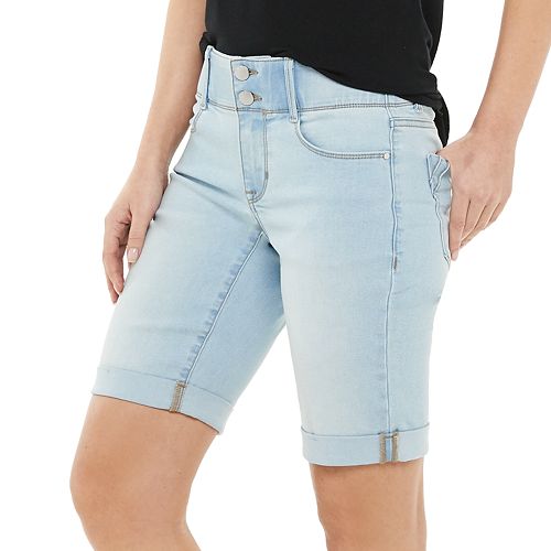 Women's Apt. 9® Tummy Control Denim Bermuda Shorts