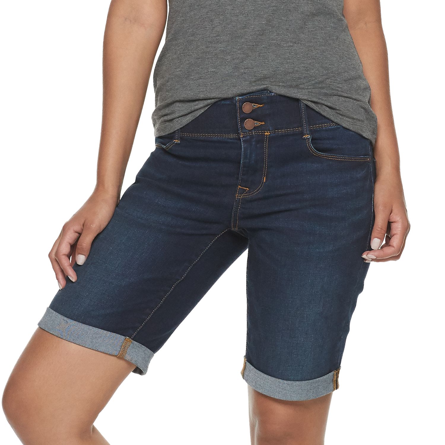 kohls jean shorts womens