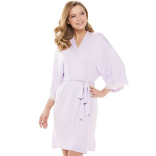 Women's Apt. 9® Solid Laced Cuff Wrap Robe