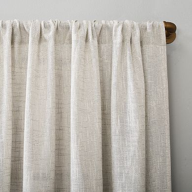 Scott Living 1-panel Wallis Crosshatch Slub Textured Sheer Window Curtain