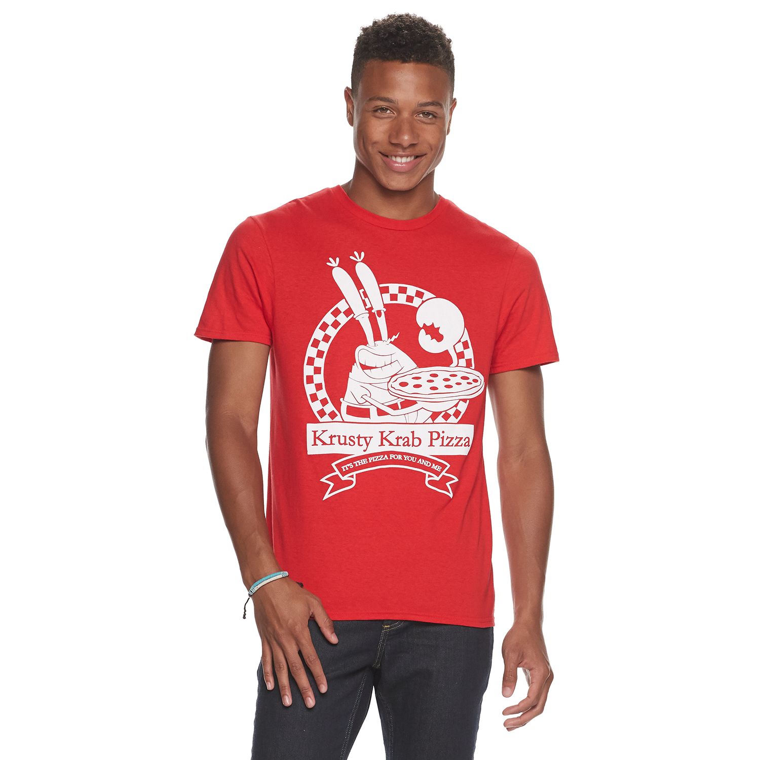 red spongebob shirt