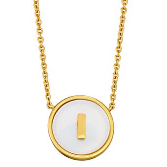 Mother of Pearl Initial Pendant Necklace
