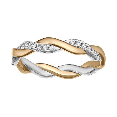 Sterling Silver Cubic Zirconia Twist Ring Sterling Silver Cubic Zirconia Twist Ring