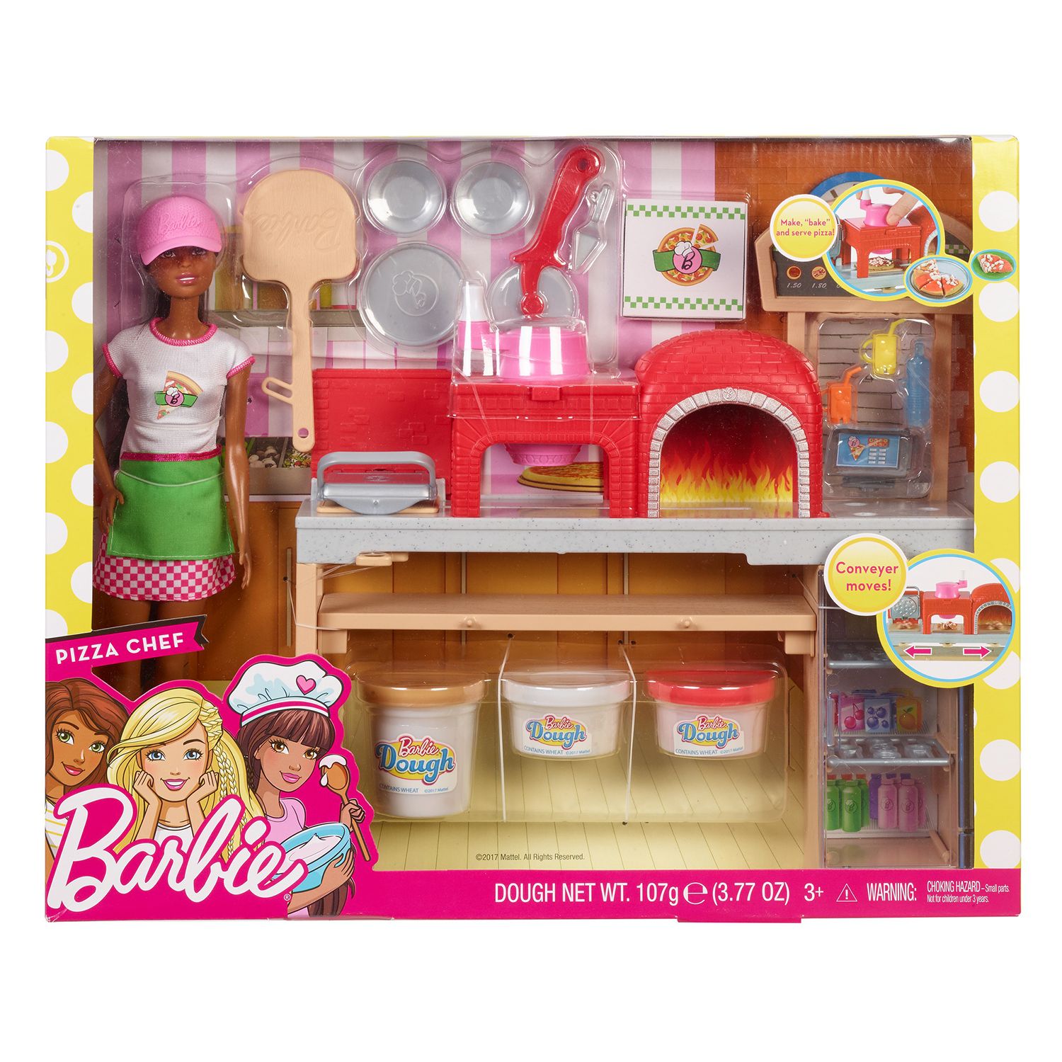 barbie pizza chef doll and playset