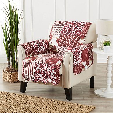 Great Bay Home Patchwork Scalloped Chair Furniture Protector