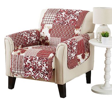 Great Bay Home Patchwork Scalloped Chair Furniture Protector