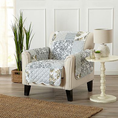 Great Bay Home Patchwork Scalloped Chair Furniture Protector