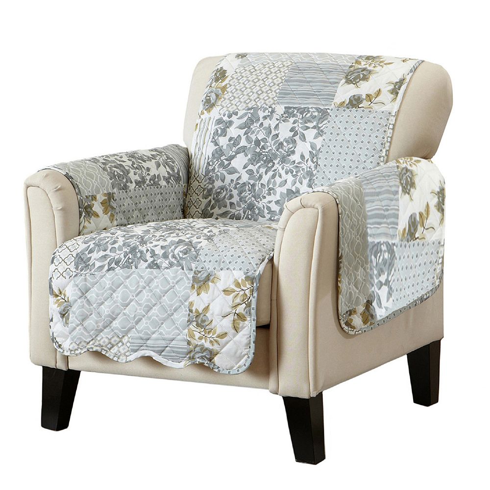 Great Bay Home Patchwork Scalloped Chair Furniture Protector