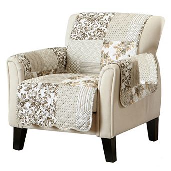 Great Bay Home Patchwork Scalloped Chair Furniture Protector