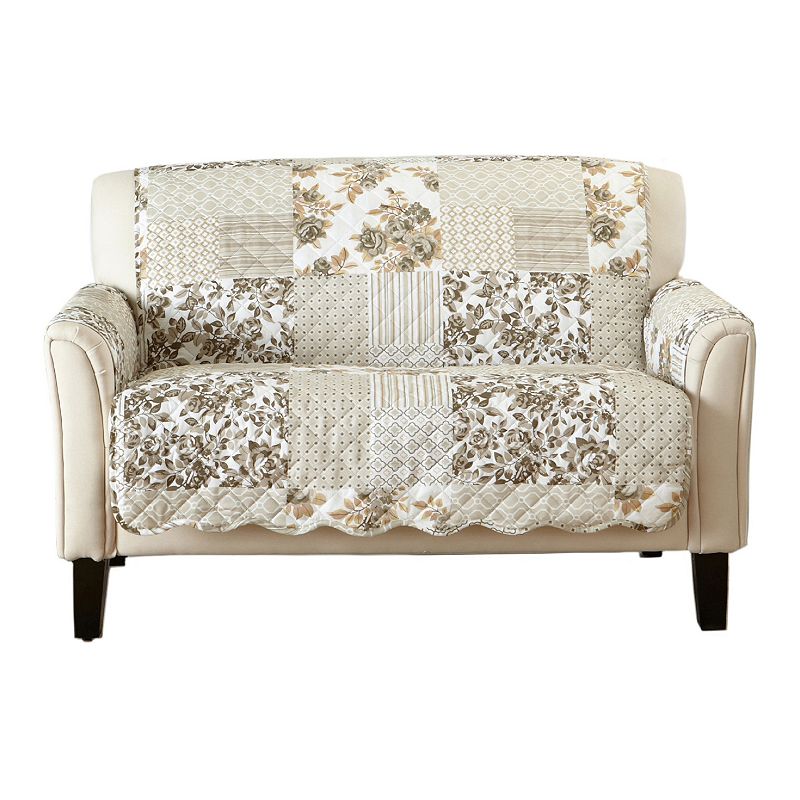 68147642 Great Bay Home Patchwork Scalloped Loveseat Furnit sku 68147642