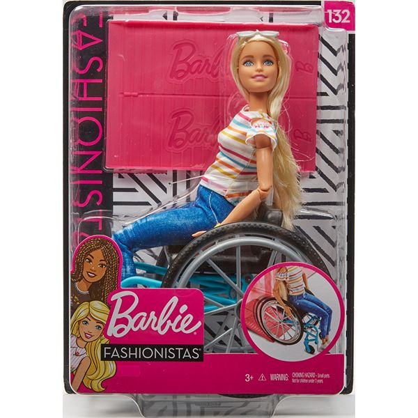 Barbie® Fashionistas® Doll #132 Blonde with Rolling and