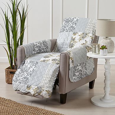 Great Bay Home Patchwork Scalloped Recliner Furniture Protector
