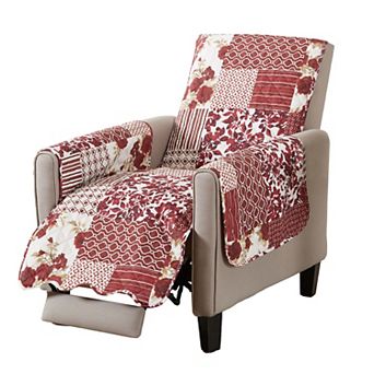 Great Bay Home Patchwork Scalloped Recliner Furniture Protector