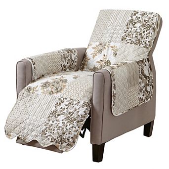Great Bay Home Patchwork Scalloped Recliner Furniture Protector