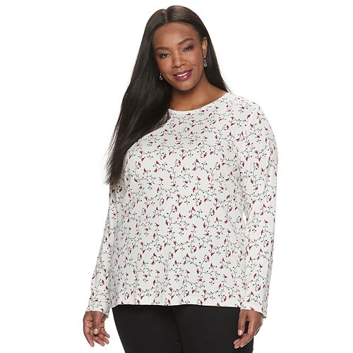 Plus Size Croft & Barrow® Long Sleeve Top