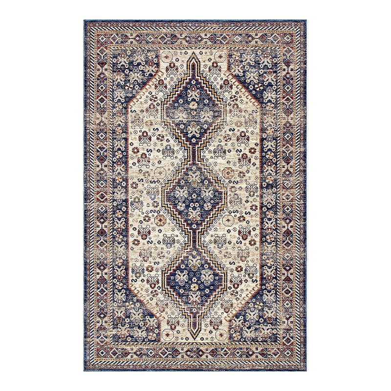 nuLOOM Vintage Idalia Overdyed Area Rug, Blue, 9X12 Ft