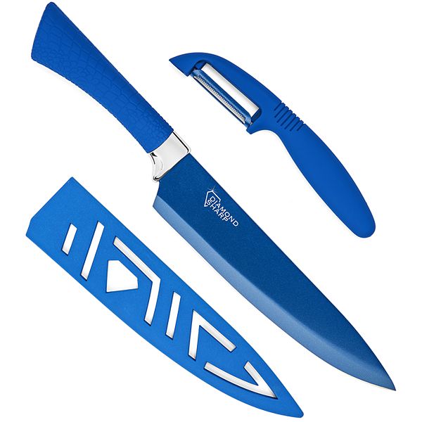 Diamond Sharp Diamond Infused Chef Knife - Blue, 8 in - Foods Co.