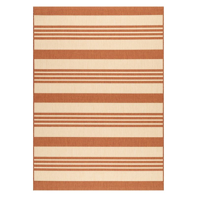 nuLOOM Outdoor Robin Area Rug, Orange, 7.5X11 Ft