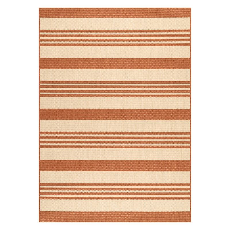 nuLOOM Outdoor Robin Area Rug, Orange, 7.5X11 Ft