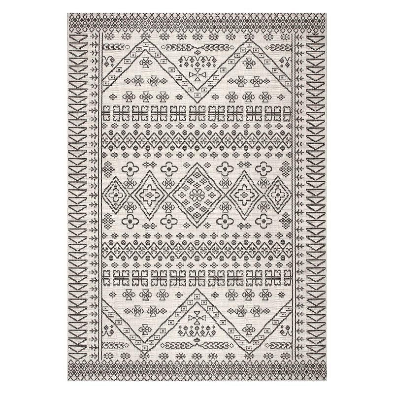 nuLOOM Kandace Outdoor Rug, White, 8.5X13 Ft