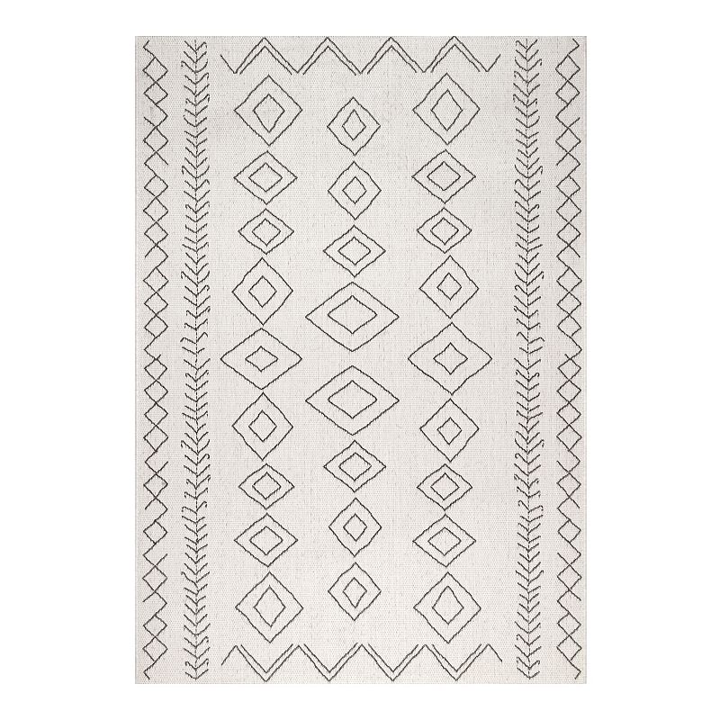 nuLOOM Serna Outdoor Rug, Beig/Green, 2X3 Ft