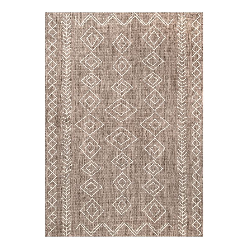 nuLOOM Serna Outdoor Rug, Brown, 8X11 Ft
