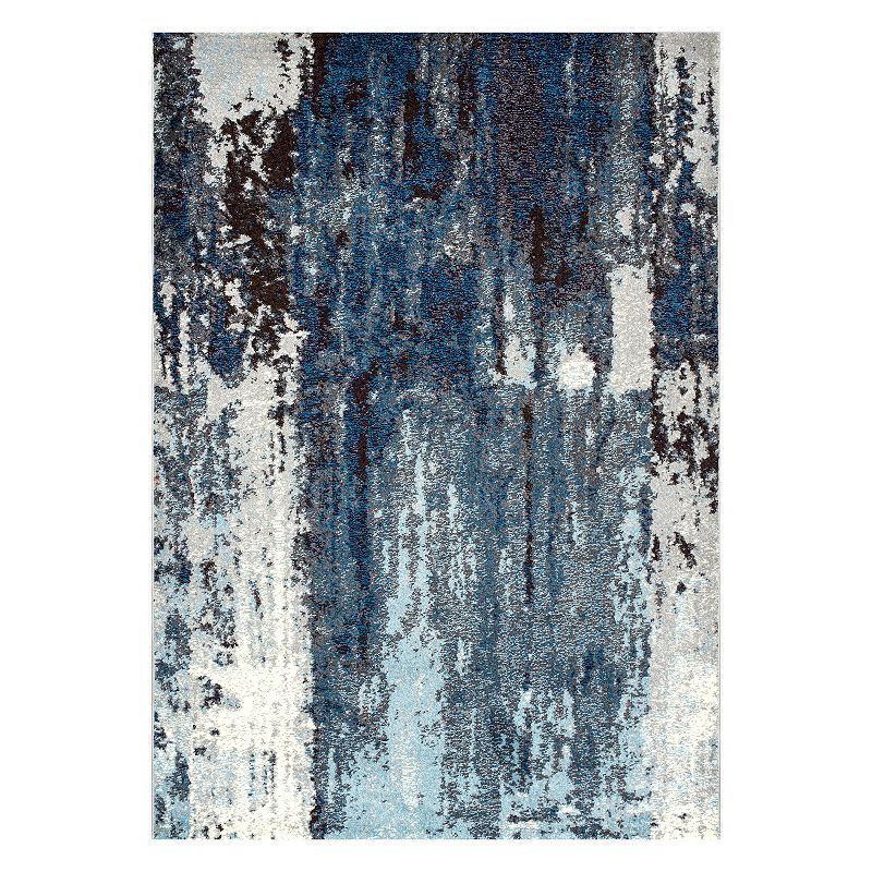 nuLOOM Abstract Haydee Rug, Blue, 10X14 Ft