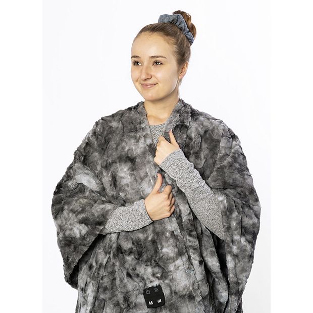 HoMedics Cordless Throw u0026 Cape with Soothing Heat u0026 Vibrating Massage