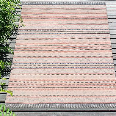 Liora Manne Cosmos Gray Gypsy Stripe Indoor/Outdoor Rug