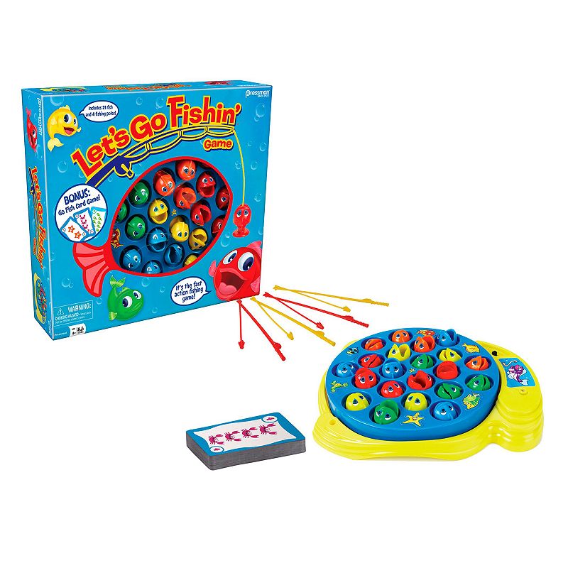 Let's Go Fishin' and Go Fish Card Combo Game by Pressman, Multi