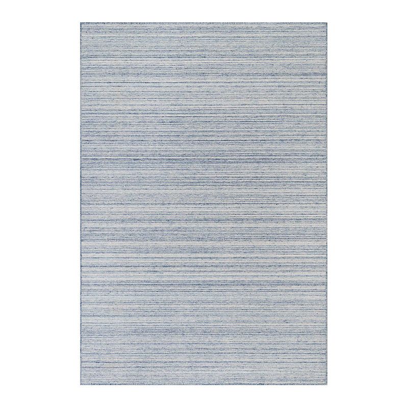 Liora Manne Dakota Stripe Indoor/Outdoor Rug, Blue, 7.5X9.5 Ft