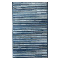 Liora Manne Frontporch Sailing Dog Indoor/Outdoor Rug Blue 30x48