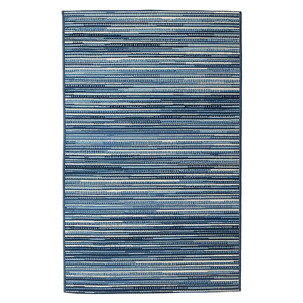 Liora Manne Marina Stripes Indoor/Outdoor Rug China Blue 2'7" x 4'3