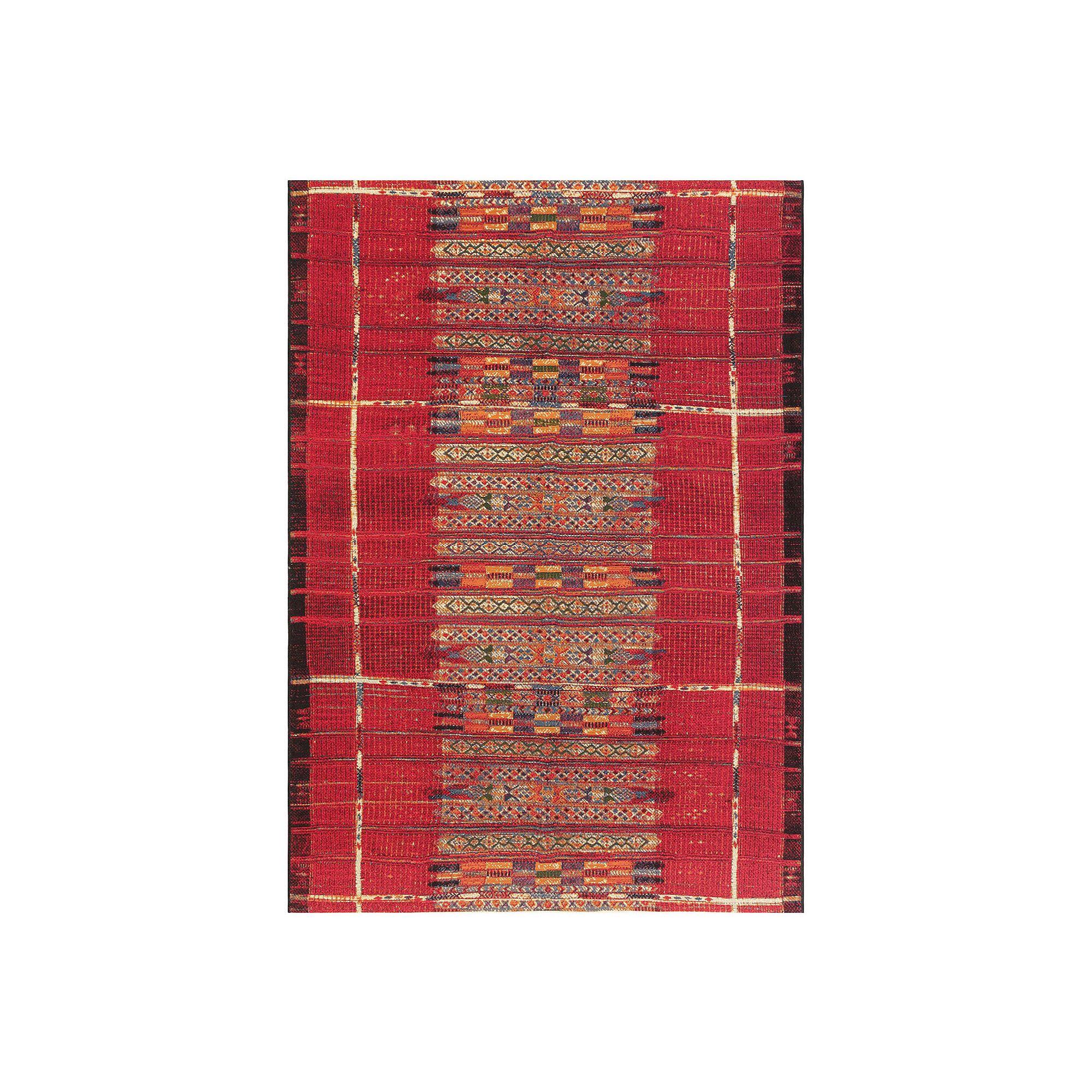 Liora Manne Marina Tribal Stripe Indoor Outdoor Rug, Red