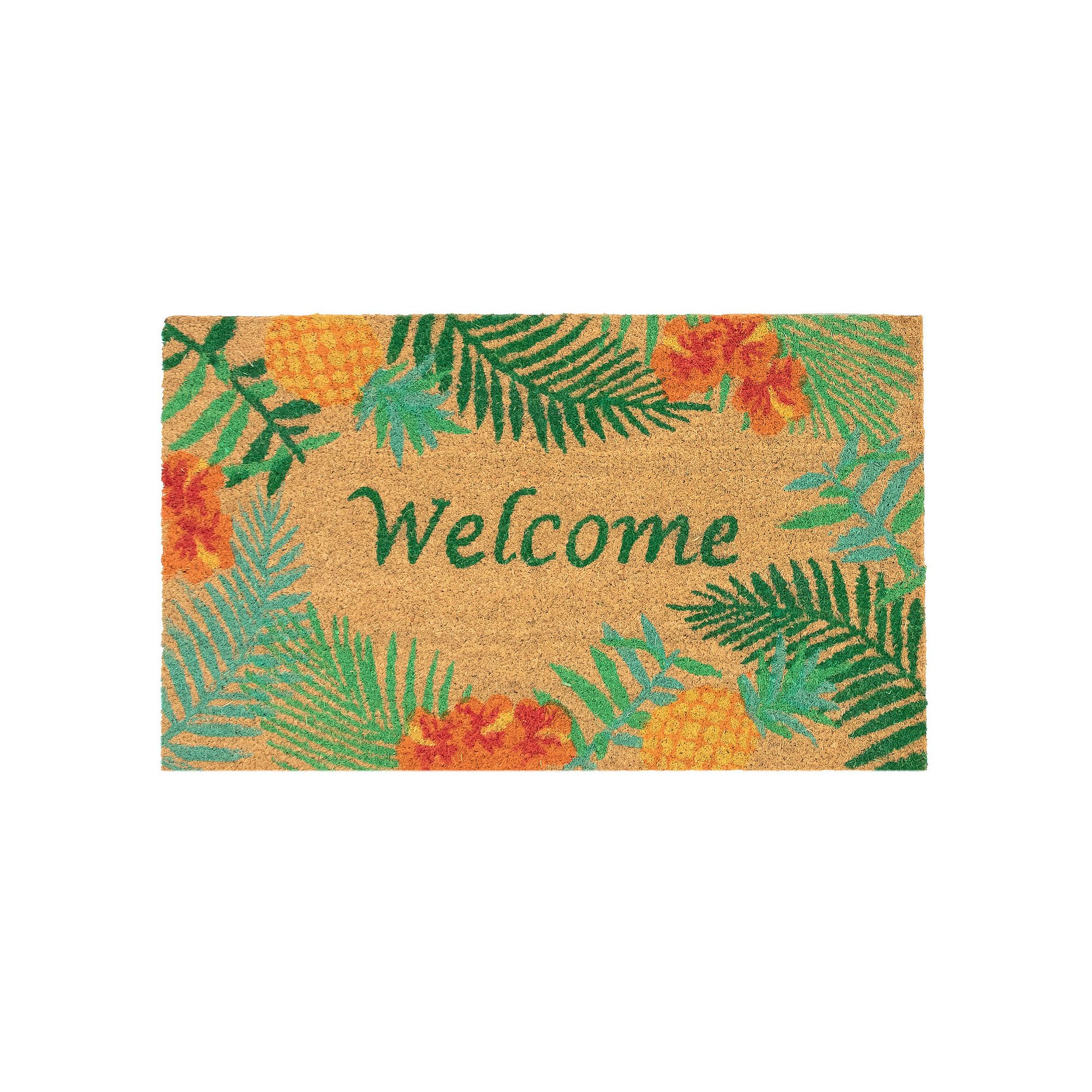 Liora Manne Natura Tropical Welcome Outdoor Mat, Natural