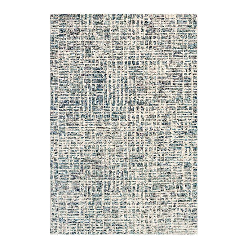 Liora Manne Savannah Grid Rug, Blue, 7.5X9.5 Ft