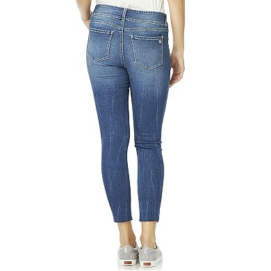 Juniors' Wallflower Distressed Curvy Fashion Ankle Jeans