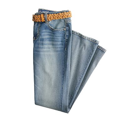 Juniors' WallFlower Legendary Belted Slim Bootcut Jeans