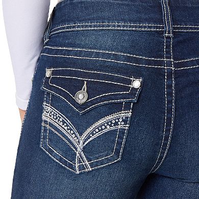 Juniors' WallFlower Luscious Curvy Bling Bootcut Jeans