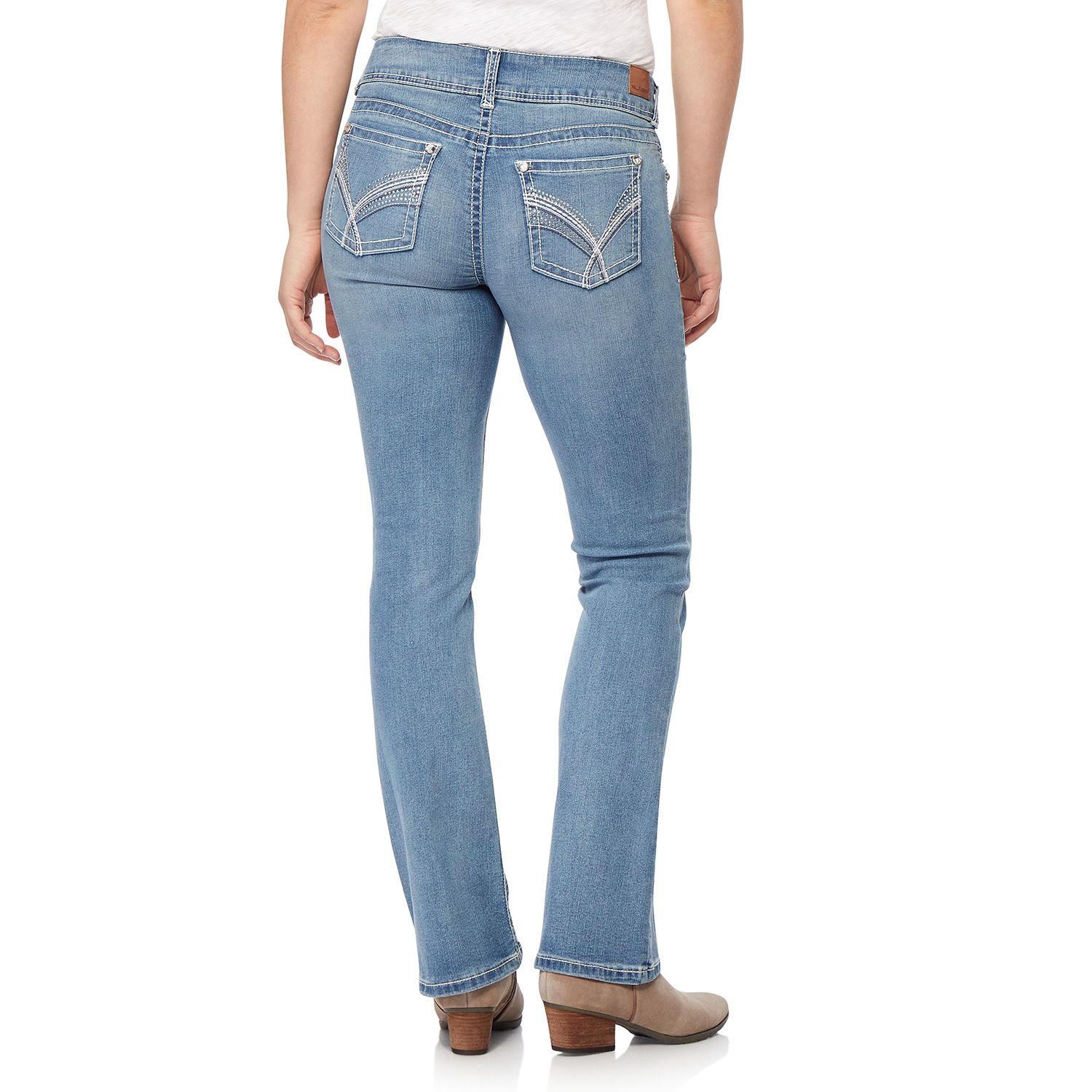 women's american flag stretch washed bootcut jeans