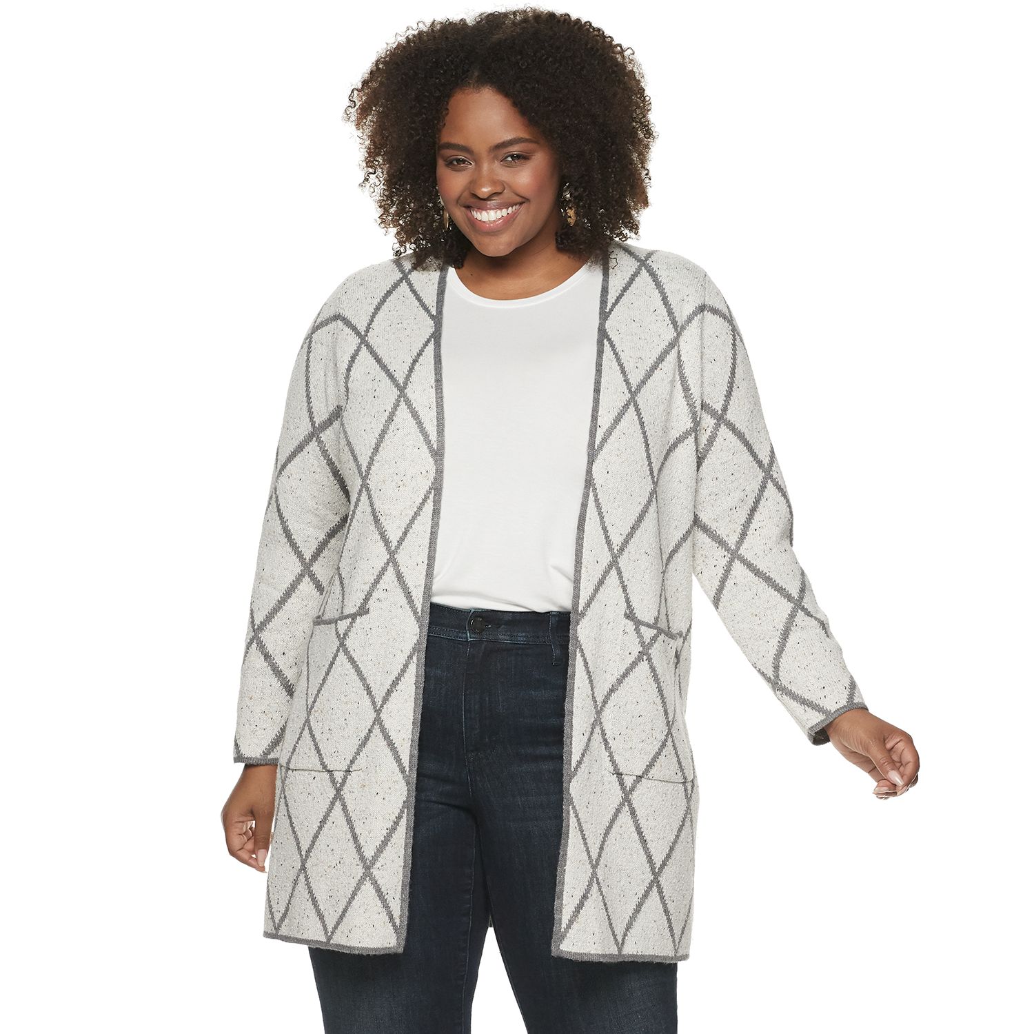 kohls cardigans plus size